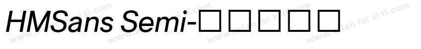 HMSans Semi字体转换